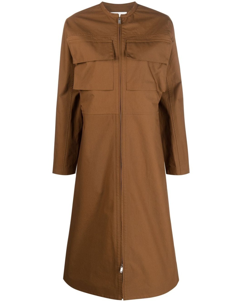 Jil Sander Damen Midikleid mit aufgesetzten Taschen