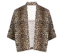 Offenes Hemd mit Leoparden-Print