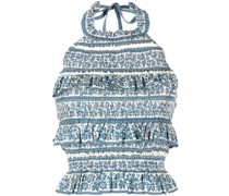 Neckholder-Top mit Blumen-Print