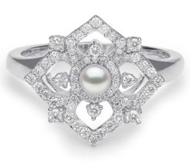 18kt Weißgoldring mit Diamanten