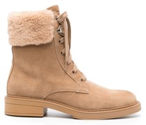 Wildlederstiefel mit Faux Fur
