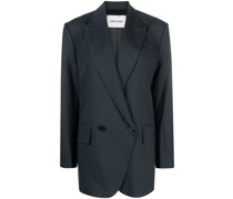 Doppelreihiger Blazer mit steigendem Revers