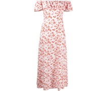 Schulterfreies Posy Summer Midikleid