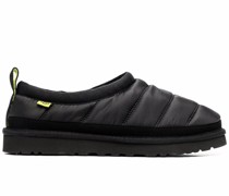 Gefütterte Slipper mit Logo-Patch