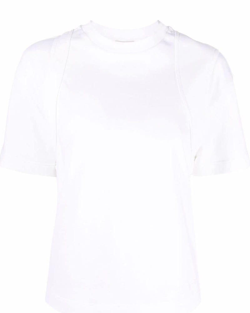 Alexander McQueen Damen T-Shirt mit Nahtdetail