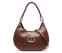 Schultertasche mit Logo-Schild