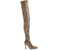 Overknee-Stiefel mit Leoparden-Print 95mm