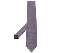 check-pattern silk tie