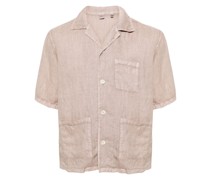 camp-collar linen shirt