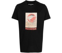 T-Shirt mit Water Peace Crane-Print