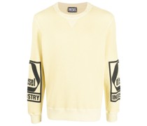 Grob gestrickter Pullover mit Logo