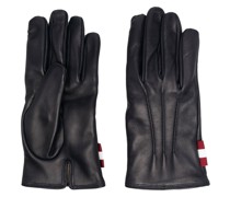 Lederhandschuhe mit Logo-Patch