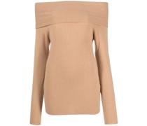 Schulterfreies Strickkleid