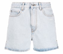 Jeans-Shorts mit Diag-Print