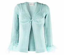 Cardigan mit Federn