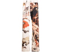 Gerade Hose mit grafischem Print