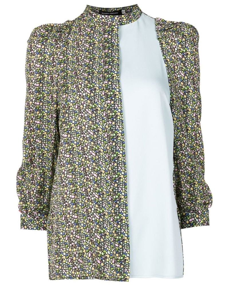 Gloria Coelho Damen Bluse mit Blumen-Print