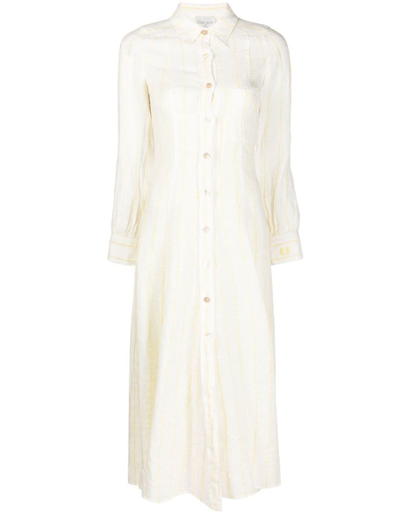 forte_forte Damen Langärmeliges Hemdkleid