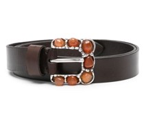 P.A.R.O.S.H. bead-embellished leather belt