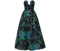 Drapiertes Kleid mit Blumen-Print