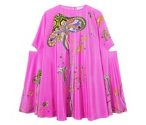 Seidenkleid mit Blumen-Print