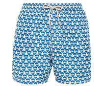 crabs-print swim shorts