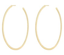 "XL" 18kt Gelbgoldcreolen mit Diamanten