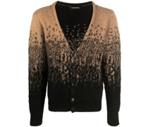 Intarsien-Cardigan mit gebürstetem Finish