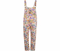 Latzhose mit grafischem Print