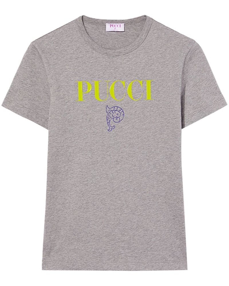 Emilio Pucci Damen T-Shirt mit Logo-Print
