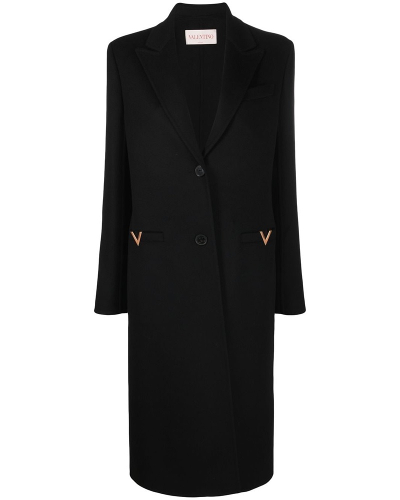 Valentino Garavani Damen Mantel mit Logo-Schild