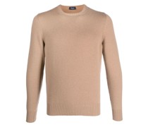 Kaschmirpullover mit rundem Ausschnitt