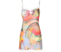 Semi-transparentes Kleid mit Print
