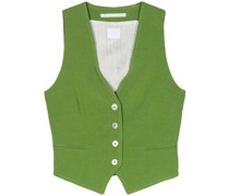 shantung buttoned vest