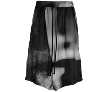 Baggy-Shorts mit abstraktem Print