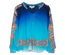 Everleigh paisley-print silk blouse