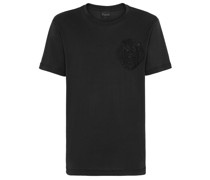 T-Shirt mit Löwenstickerei
