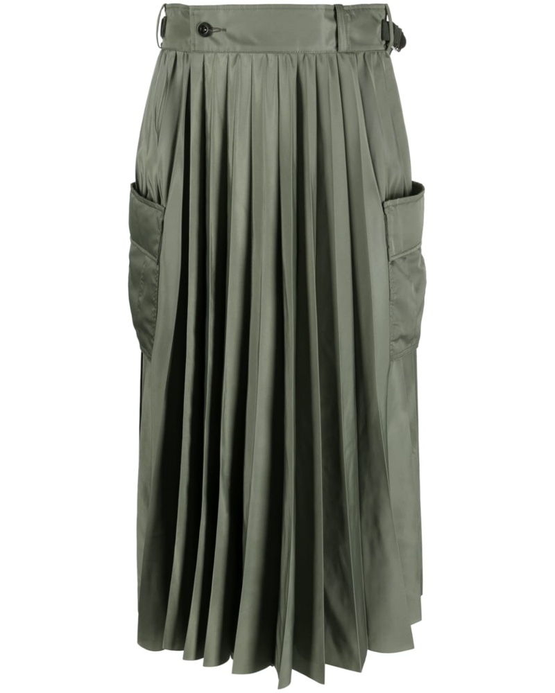 Sacai Damen Midirock mit Falten