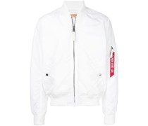 zipped bomber jacket