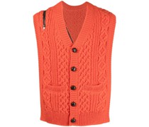 Weste mit Aran-Strickmuster