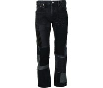 Cropped-Jeans im Patchwork-Design