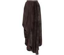 asymmetric draped maxi skirt