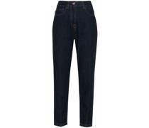 Tapered-Jeans mit Logo-Patch