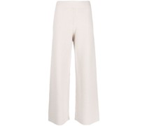 Gerade Hose aus geripptem Strick