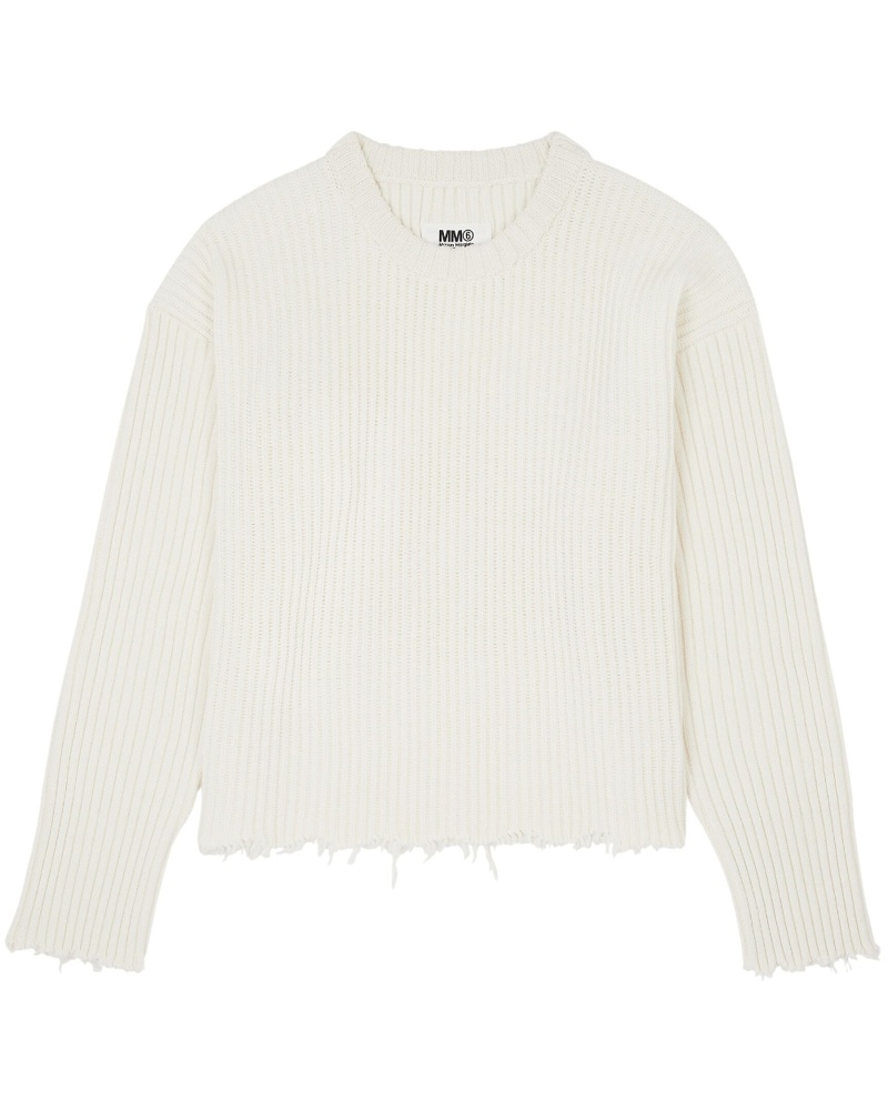 Maison Margiela Damen Pullover in Distressed-Optik Maison Margiela Damen Pullover in Distressed-Optik