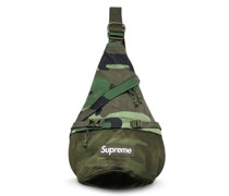 Schultertasche mit Camouflage-Print