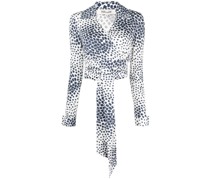 Bluse mit grafischem Print