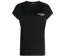 T-Shirt mit geflocktem Logo