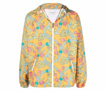 Kapuzenjacke mit Blumen-Print