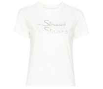 T-Shirt mit Strassverzierung